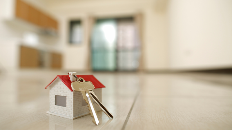 image of house with keys indoors