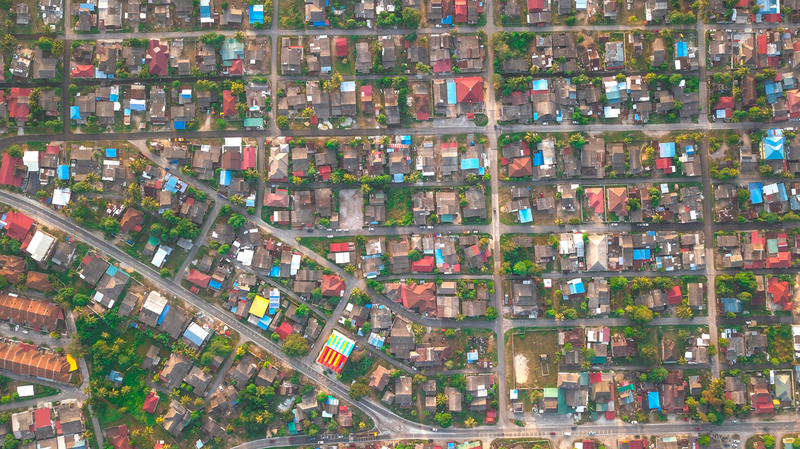 bird eye view of suburb 2