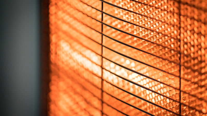 close up of heater