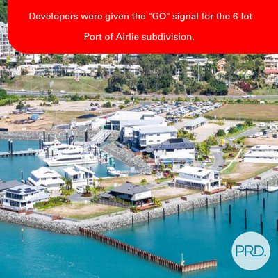 Developers were given the "GO" signal for the 6-lot Port of Airlie subdivision. cover