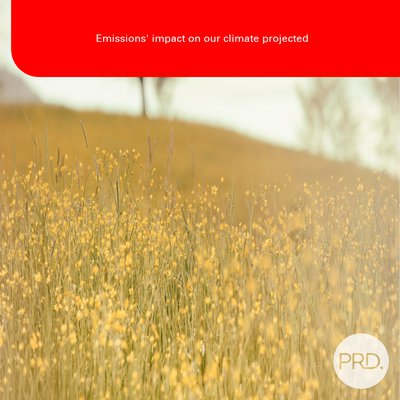 Emissions' impact on our climate projected cover