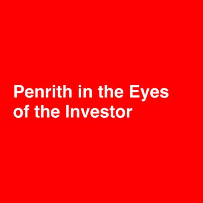 Penrith in the Eyes of the Investor cover