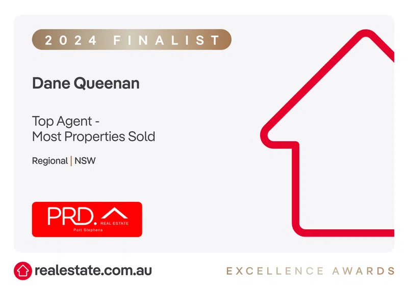 PRD Port Stephens Celebrates Dane Queenan’s Top 3 Rankings in the 2024 realestate.com.au Awards For Excellence