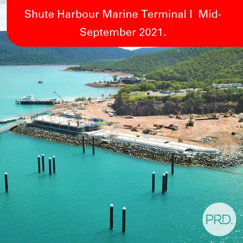 Shute Harbour Marine Terminal expected to be completed by Mid-September 2021 weather permitting.