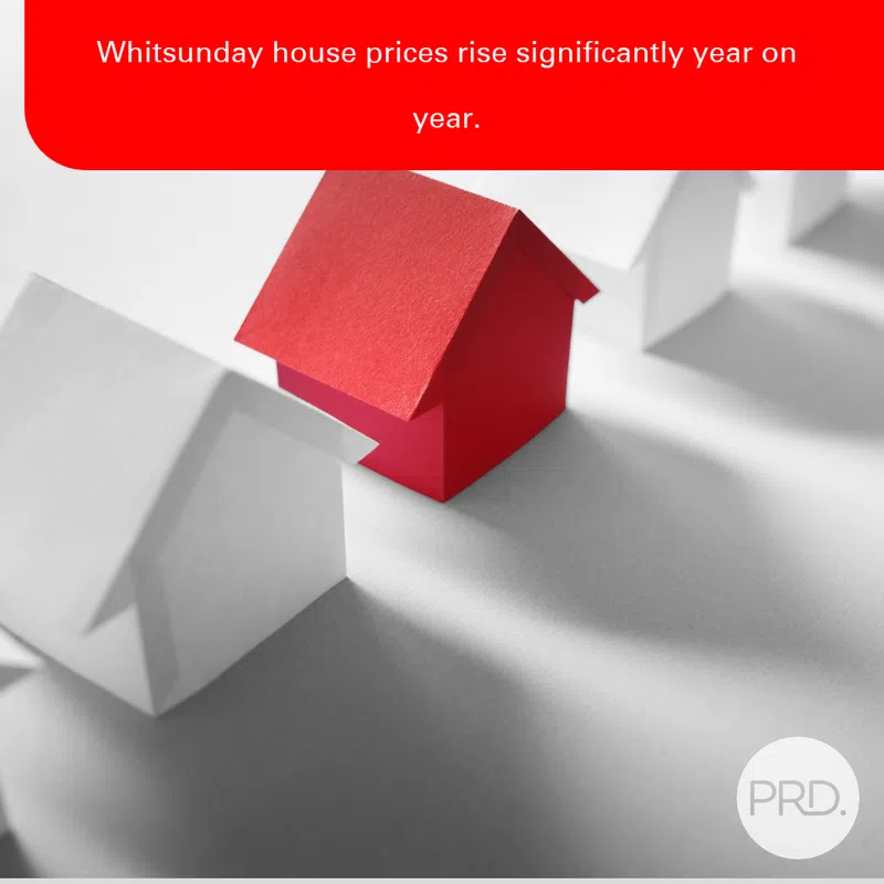 Whitsunday house prices rise significantly year on year.