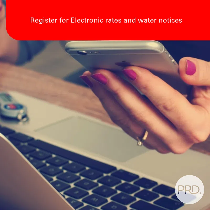 Register for Electronic rates and water notices