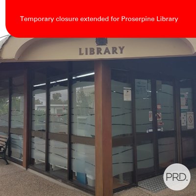 Temporary closure extended for Proserpine Library cover
