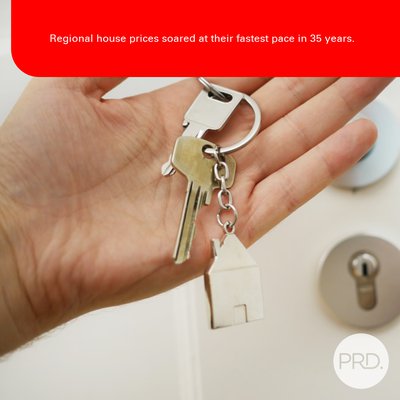 Regional house prices soared at their fastest pace in 35 years cover