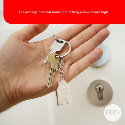 The average national home loan hits a new record high of $574,422. cover