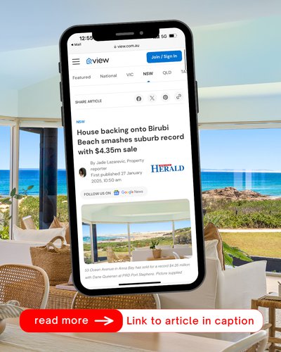 House backing onto Birubi Beach smashes suburb record with $4.35m sale By Dane Queenan PRD Port Stephens cover